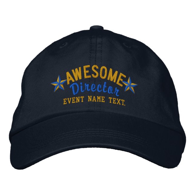 Personalised Your Name Awesome Director Embroidery Embroidered Hat (Front)