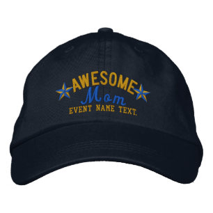 Personalised Your Name Awesome Mum Embroidery Embroidered Hat