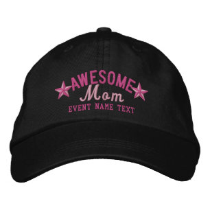 Personalised Your Name Awesome Mum Embroidery Embroidered Hat