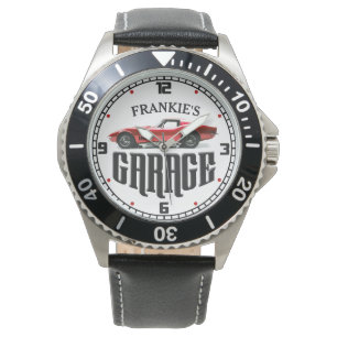 Personalised YOUR NAME Chevy Corvette Car Garage Watch