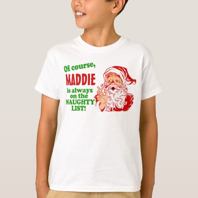 Personalised (your name) Christmas T-Shirt (Front)