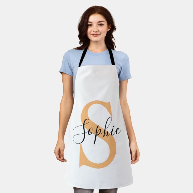 Personalised Your Name, Custom Name, Birthday Gift Apron (Worn)