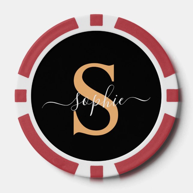 Personalised Your Name, Custom Name, Birthday Gift Poker Chips (Front)