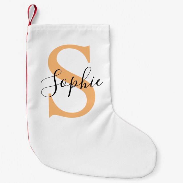 Personalised Your Name, Custom Name, Birthday Gift Small Christmas Stocking (Front)