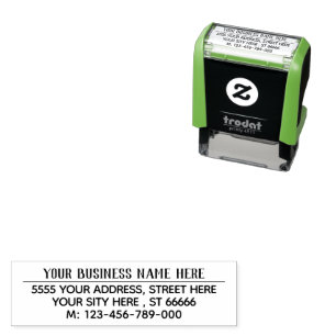 Personalised Your Name Info Address Stamp Example