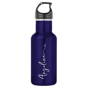Personalised Your Name Script Blue Wedding 532 Ml Water Bottle