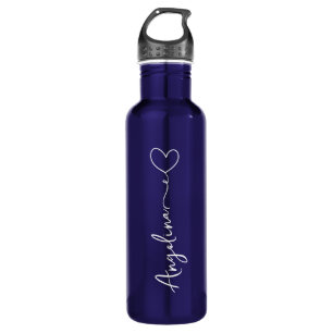 Personalised Your Name Script Blue Wedding 710 Ml Water Bottle