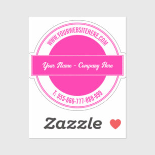Personalised Your Name Text Sticker Custom Colours
