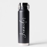 Personalised Your Name Wedding Gift Black Water Bottle<br><div class="desc">Add your name to this water bottle for a personalised wedding gift or just for everyday use!</div>