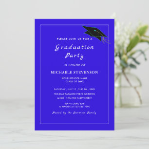 Personalised Your Own Design Blue Grad Invitation