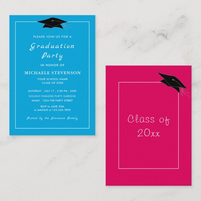 Personalised Your Own Design Graduation Invitation (Front/Back)