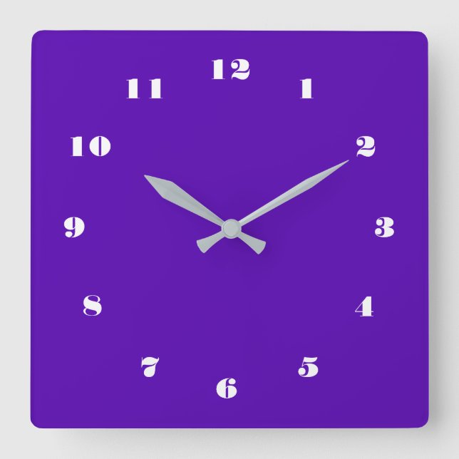Personalised Your Own Font Numbers Text Colours Square Wall Clock (Front)