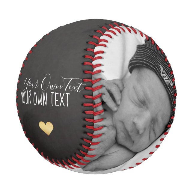 Personalised Your Own Text Keepsake Baseball (Angled)