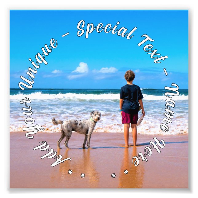 Personalised Your Pet Photo Poster and Custom Text (Front)