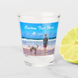 Personalised Your Pet Photo Shot Glass Custom Text