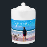 Personalised Your Pet Photo Teapot and Custom Text<br><div class="desc">Custom Photo and Text Teapots - Your Own Design with Pet - Personalised Family / Friends or Personal Teapot Gift - Add Your Photo and Text - Resize and move or remove and add elements / text with Customisation tool ! Choose / add your favourite font / colour / size...</div>