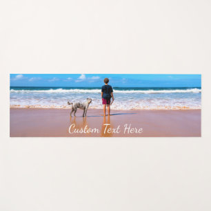 Personalised Your Pet Photo Yoga Mat Custom Text