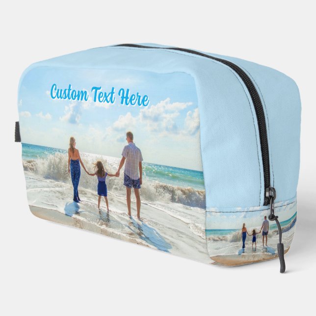 Personalised Your Photo and Custom Text Dopp Kit (Right Corner)