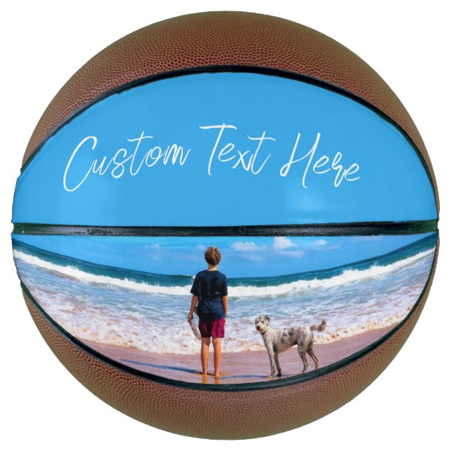Personalised Your Photo Basketball and Custom Text (Front)