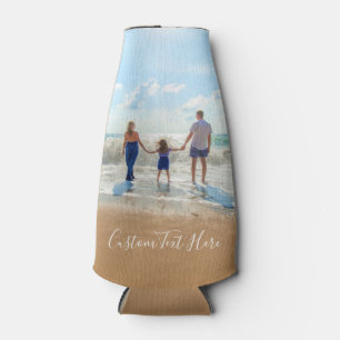 Personalised Your Photo Bottle Cooler Custom Text