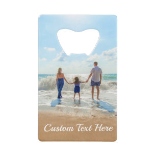 Personalised Your Photo Bottle Opener Custom Text