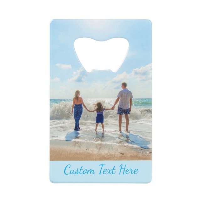 Personalised Your Photo Bottle Opener Custom Text (Front)