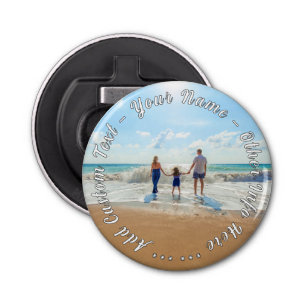 Personalised Your Photo Bottle Opener Custom Text
