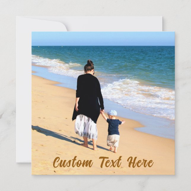 Personalised Your Photo Card with Custom Text (Front)