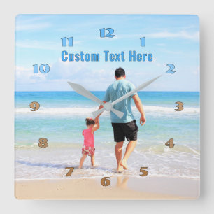 Personalised Your Photo Clock with Custom Text