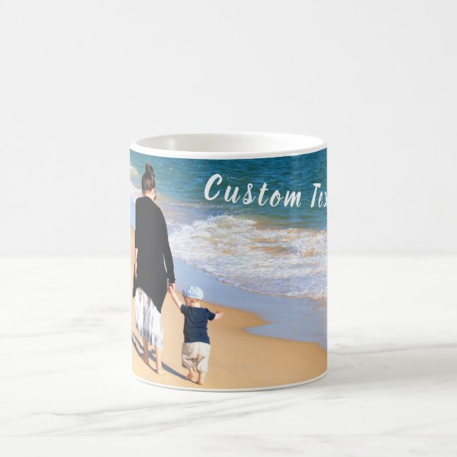 Personalised Your Photo Coffee Mug Custom Text (Center)
