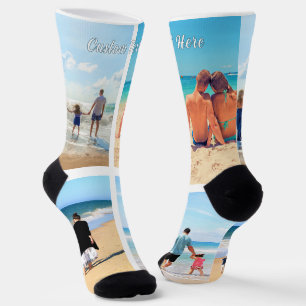 Personalised Your Photo Collage and Text Socks