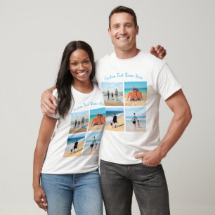 Personalised Your Photo Collage and Text T-Shirt