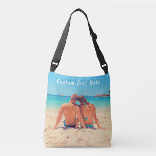 Personalised Your Photo Crossbody Bag Custom Text