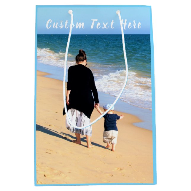 Personalised Your Photo Gift Bag with Custom Text (Front)