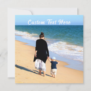 Personalised Your Photo Greeting Card Custom Text
