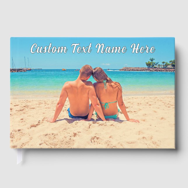 Personalised Your Photo Guest Book and Custom Text (Front)