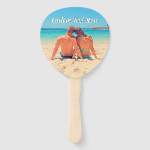 Personalised Your Photo Hand Fan with Custom Text