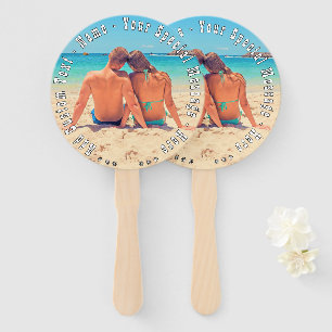 Personalised Your Photo Hand Fan with Custom Text