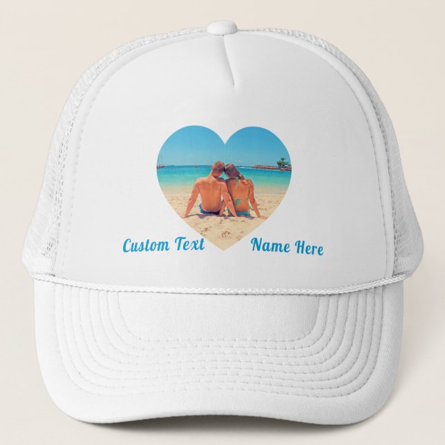 Personalised Your Photo Hat with Custom Text Name (Front)