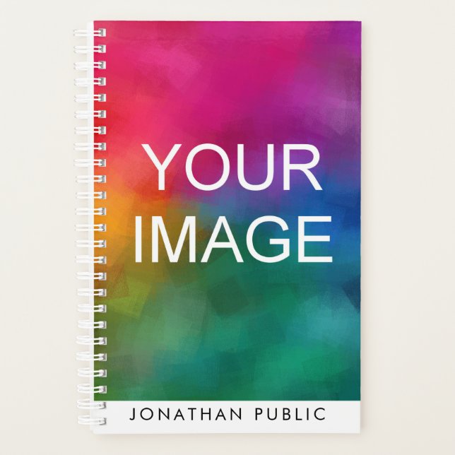 Personalised Your Photo Image Logo Design Name Planner (Front)