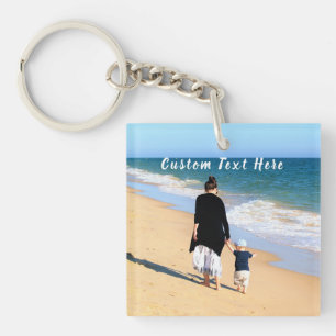 Personalised Your Photo Keychain with Custom Text