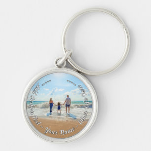 Personalised Your Photo Keychain with Custom Text
