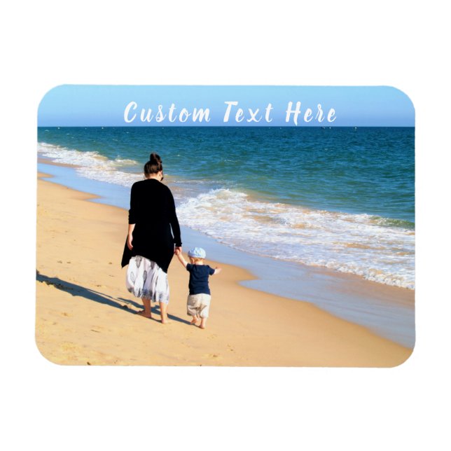 personalised Your Photo Magnet with Custom Text (Horizontal)