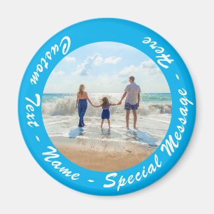Personalised Your Photo Magnet with Custom Text