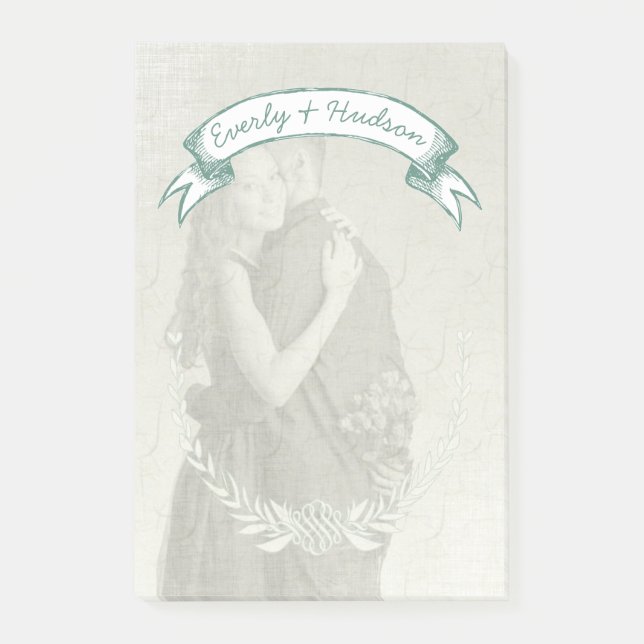 Personalised Your Photo Mongram Post-it® Notes (Front)