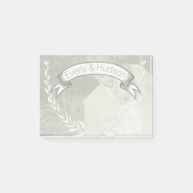 Personalised Your Photo Mongram Post-it® Notes (Front)