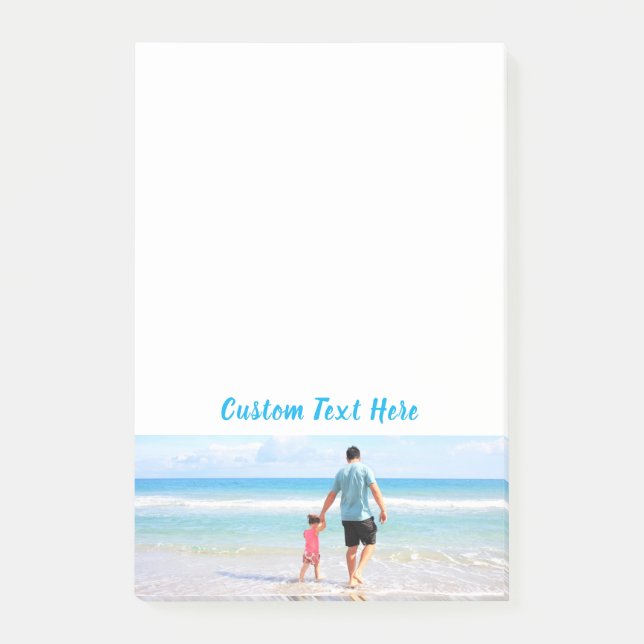 Personalised Your Photo Post-it® Notes Custom Text (Front)