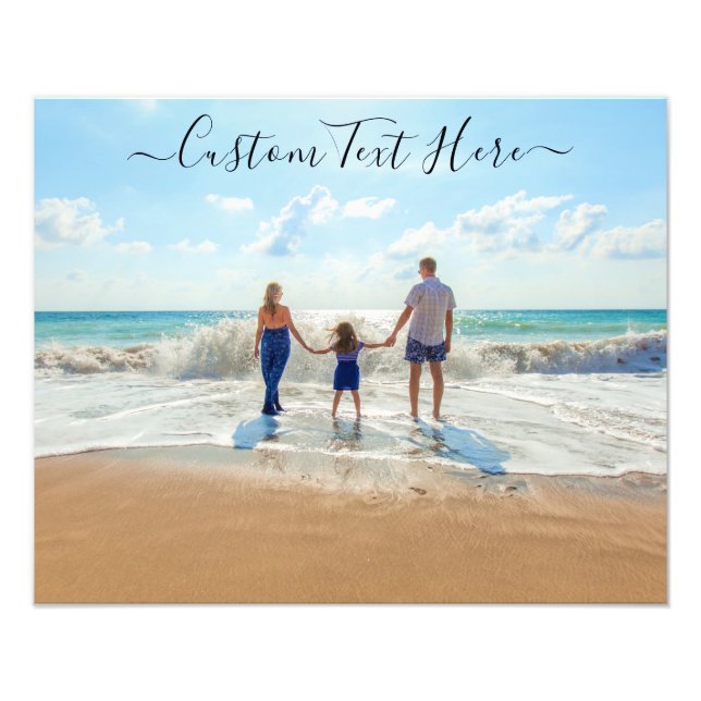 Personalised Your Photo Print with Custom Text (Front)