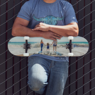 Personalised Your Photo Skateboard and Custom Text