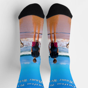 Personalised Your Photo Socks Gift and Custom Text